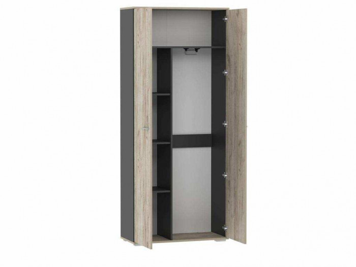 Прихожая Санти-1 Антрацит/Дуб крафт серый