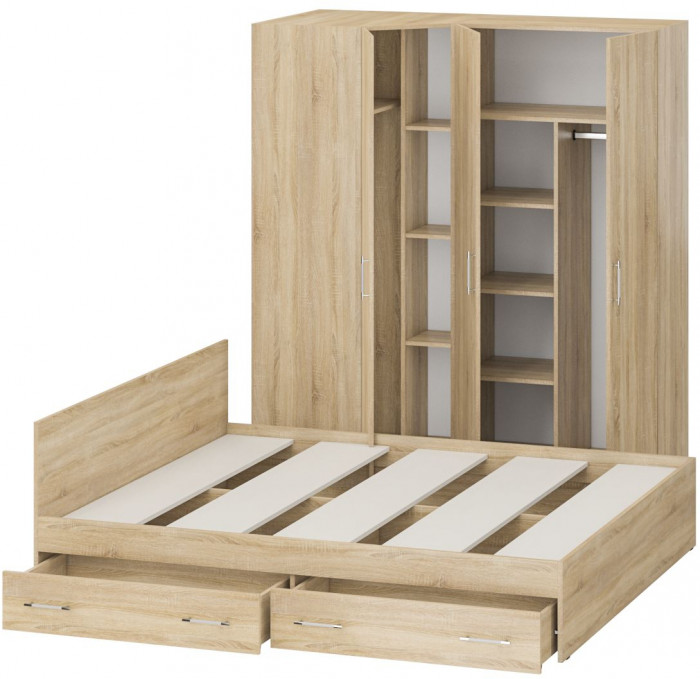 Спальня Стандарт 2-1800Я, дуб сонома