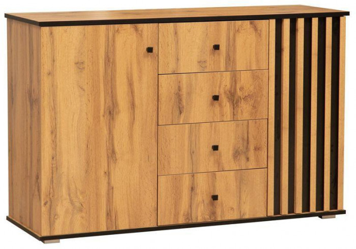 Комод Либерти 51.04 (опора h20) Дуб вотан/Черный