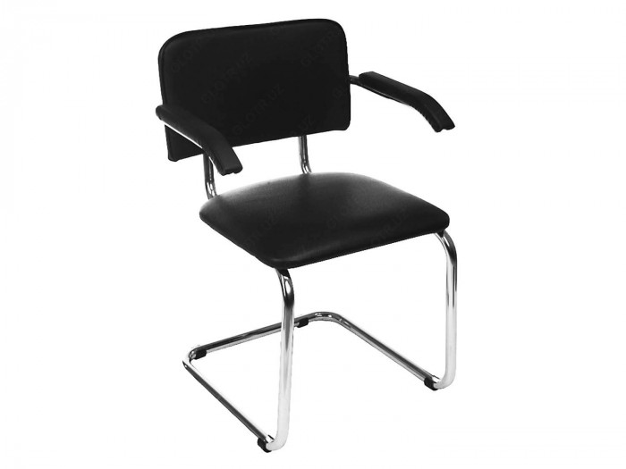 Стул Сильвия АРМ к/з черный