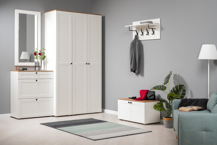 Остин 17.03 Зеркало, белый шагрень