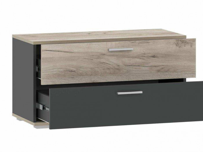 Прихожая Санти-2 Антрацит/Дуб крафт серый