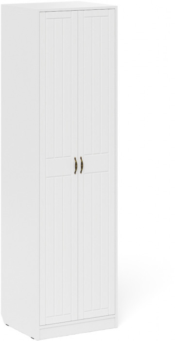 Прихожая П-6 Шкаф, белая шагрень/фасады МДФ белое дерево фрезеровка прованс