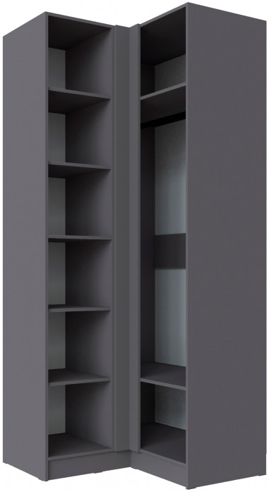 Шкаф угловой Мадрид угол прямой, Графит серый