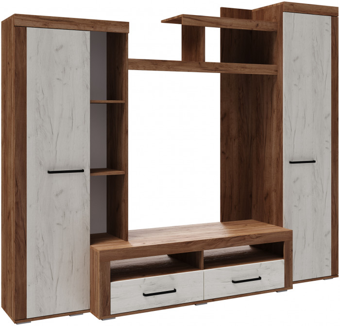 Гостиная Марсель-4, Крафт табачный/Крафт белый