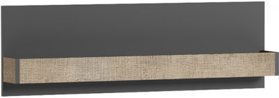 Полка навесная Денвер, Графит, Дуб гранж песочный