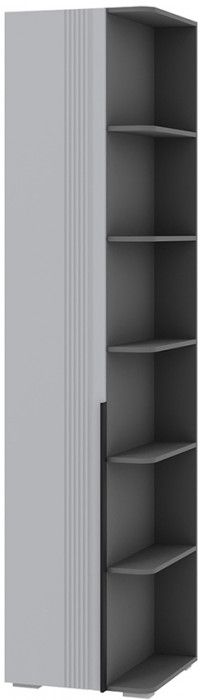 Шкаф торцевой Альмерия ШТ-500, Серый графит, Бархат серый