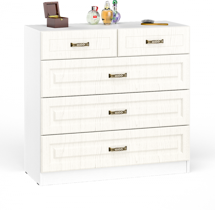 Ливерпуль Комод 10.103, ясень ваниль/белый