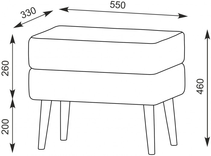 Банкетка 6-5138ТКШсв.серый Тифани, ткань светло-серая