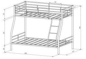 Двухъярусная кровать Гранада-2, чёрная
