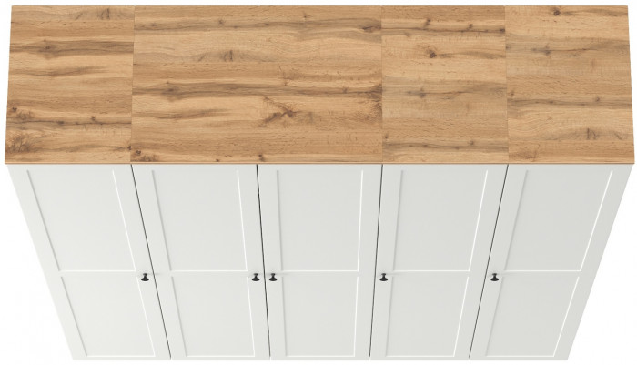 Остин Набор шкафов 03, белый шагрень/дуб крафт золотой