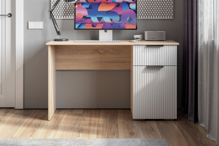 Стол письменный Норд СТП03-1200, Дуб сонома, Софт пломбир