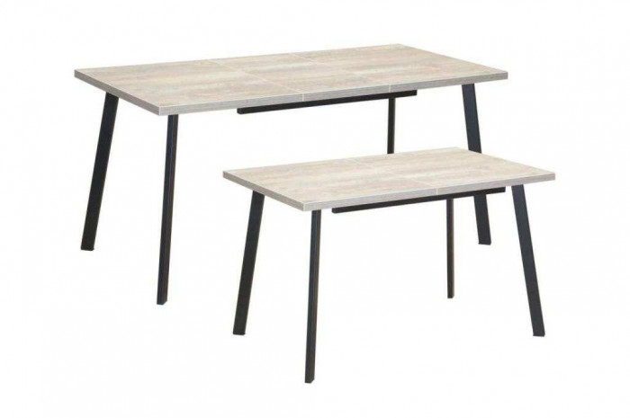 Стол обеденный Бэлфаст Черный / Бетон пайн темный