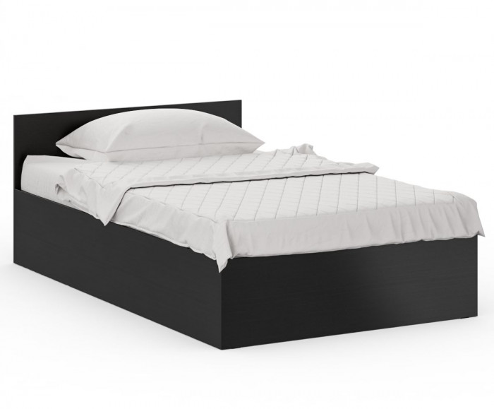 Спальня Стандарт 3-1200, венге/фасады ТВ тумбы МДФ чёрный глянец