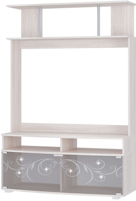 Гостиная "Флоренция" центр.секция ясень белый