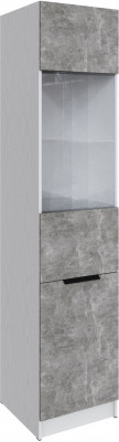 Шкаф Мадрид (0,5) с 2 фасадами, Белый/Ателье светлое
