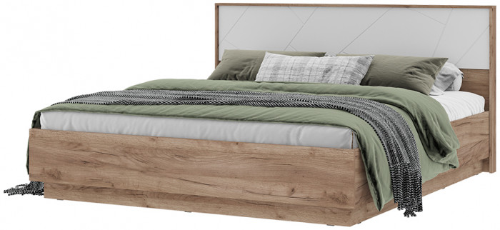 ОРЕГОН КР 03 1.8х2.0 (1874х990х2070) Фасад МДФ БЕЛЫЙ СУПЕРМАТ,ДУБ КРАФТ ТАБАЧНЫЙ/Корпус ДУБ КРАФТ ТАБАЧНЫЙ