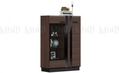 Магнолия Шкаф со стеклом низкий, орех