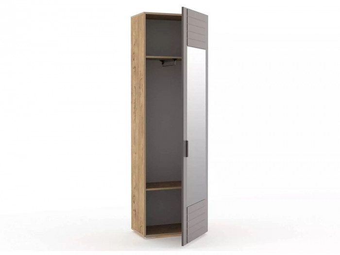 НМ 013.16 Шкаф для одежды с зеркалом Livorno /дуб бунратти / софт графит