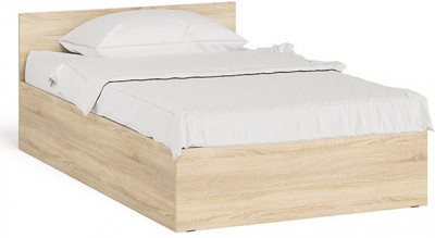 Мори Кровать 1200, цвет дуб сонома, ШхГхВ 123,5х203,5х70 см., сп.м. 1200х2000 мм., без матраса, основание есть