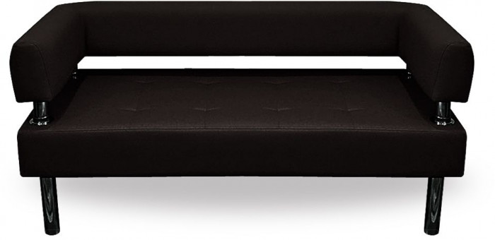 Диван Бизнес 140, экокожа, черный