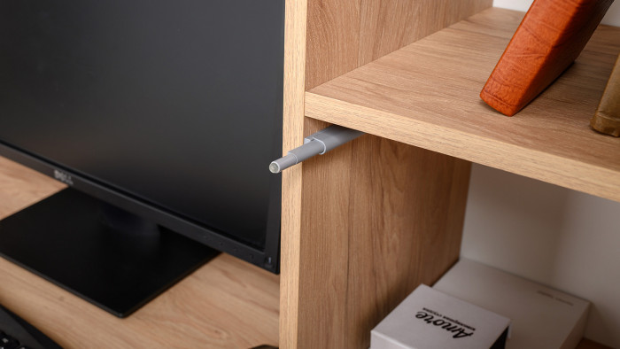 Стол компьютерный Комфорт 12.71, цвет гикори рокфорд натуральный/сатин, ШхГхВ 116,7х60,2х165,4 см., НЕ универсальная сборка