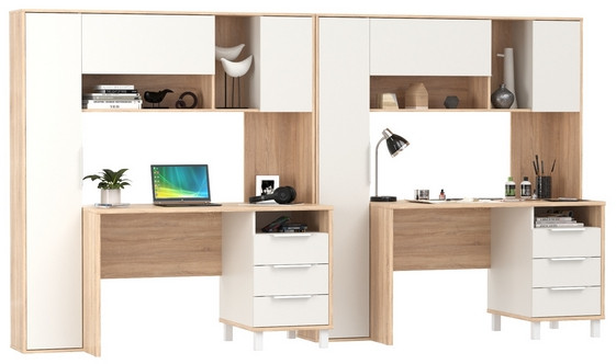 компьютерный стол Комфорт 12.95N + компьютерный стол Комфорт 12.95N, дуб сонома/белый