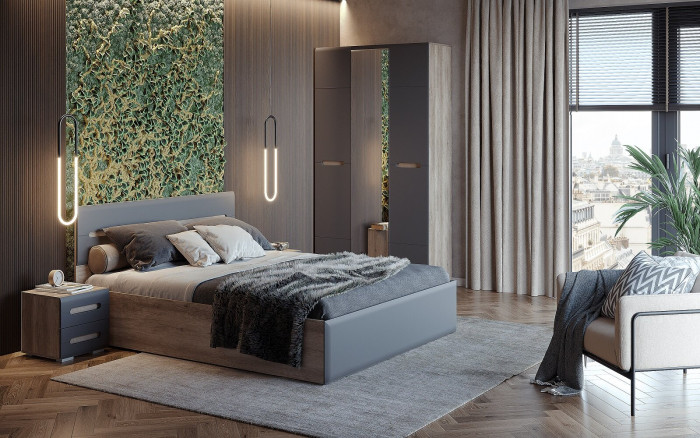 Кровать с подъемным механизмом Наоми КР-11 160х200, графит