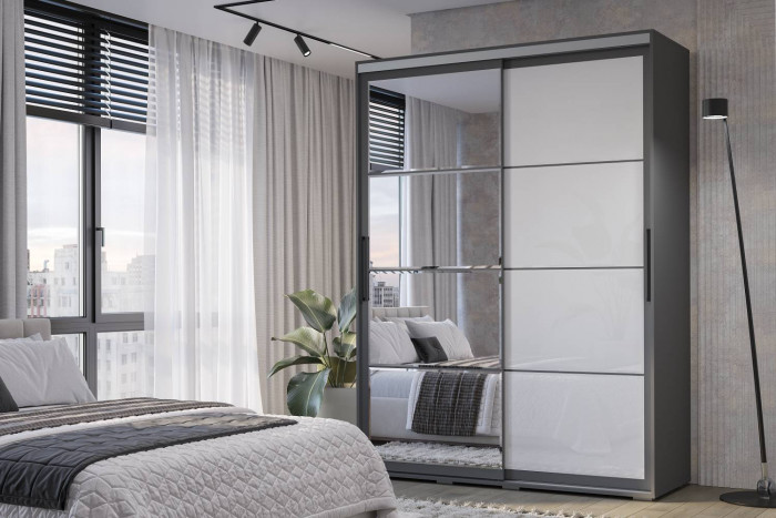 Шкаф-купе Крафт-6, Графит