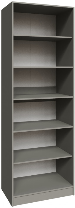 Шкаф Мадрид (0,8) с полками с зеркалом, Мокко