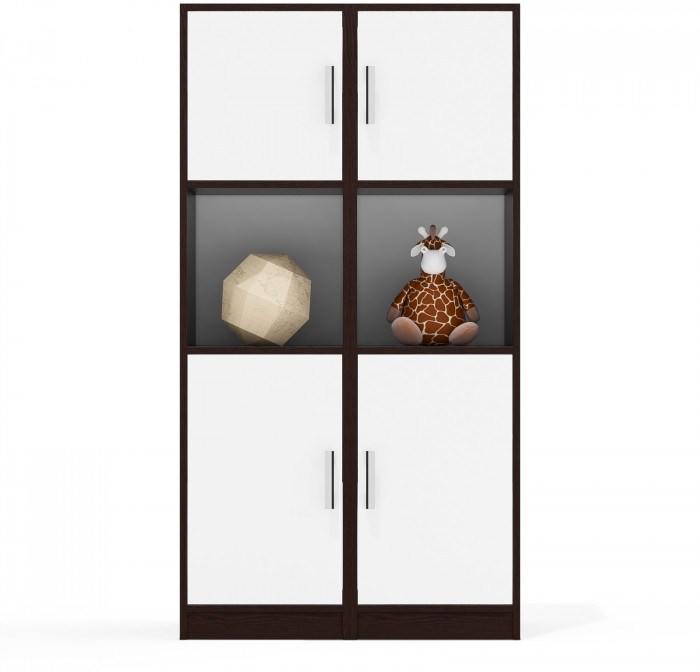 Два Пенала С-МД-СК9П к компьютерному столу С-МД-СК9, цвет венге/белый шагрень, ШхГхВ 86х45х160 см., универсальная сборка