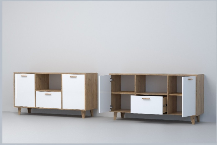 Эго Тумба Т-2 НГ (Камень Темный/Бетон Светлый)