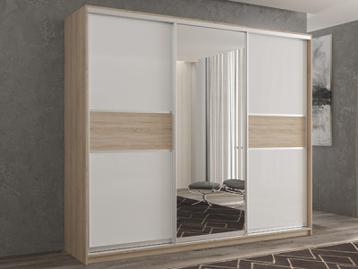 Шкаф-купе Кааппи 10 Сонома Светлый 240х60х230 см