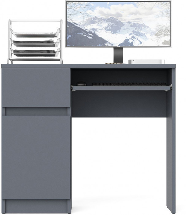 Мори компьютерный стол МС-1 левый, графит