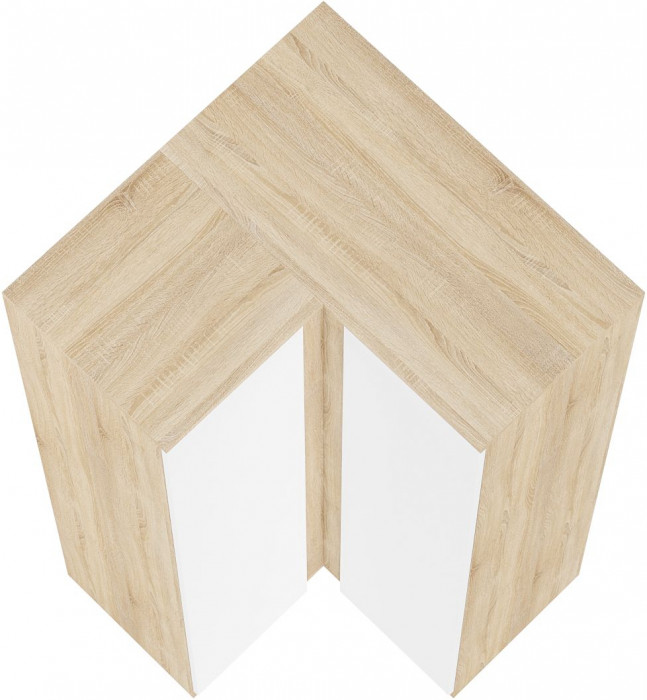 Мори угловой шкаф МШУ960.1, дуб сонома/белый