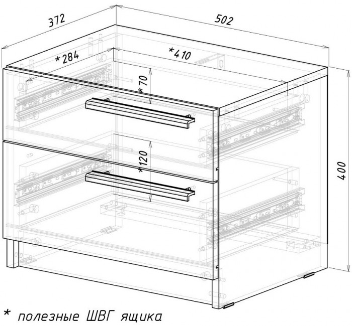 Тумба прикроватная ТБ-12 Айрон, белый