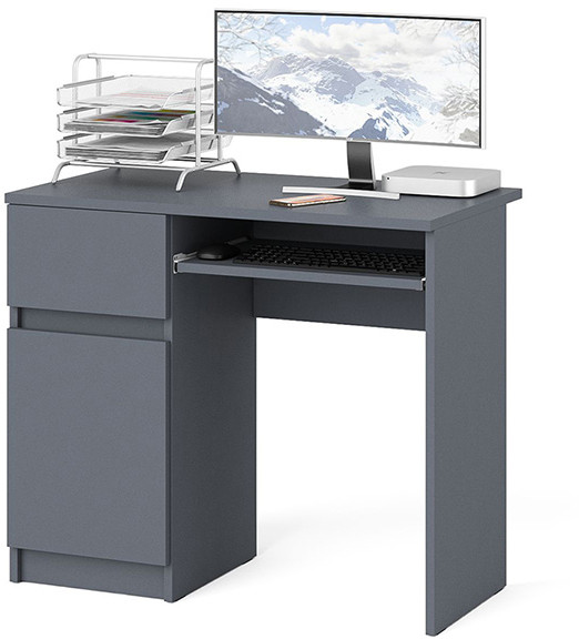 Мори компьютерный стол МС-1 левый, графит