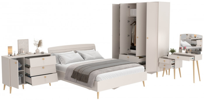 Афина Спальня 12-1600, кашемир серый