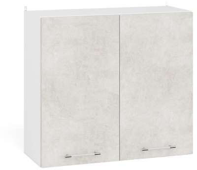 Кухня Мебель--24 ШВ800 Шкаф 80 см., цвет корпус белый/фасад МДФ бетон лофт бежевый, ШхГхВ 80х32х72 см.