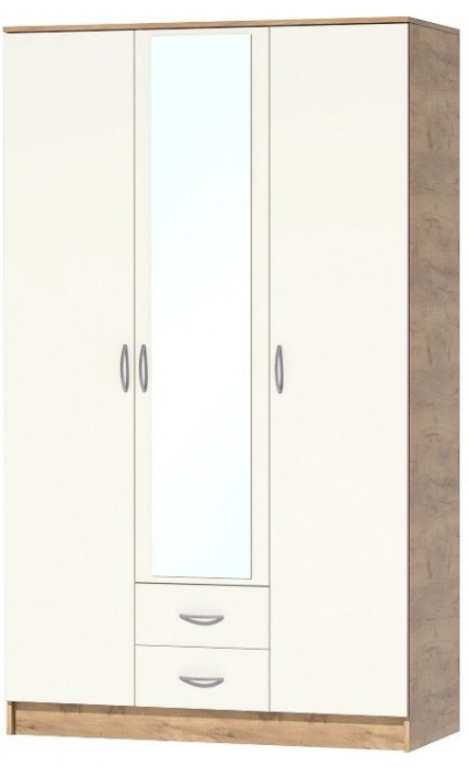 Кэт-7 Шкаф 3-створчатый (Крафт золотой / Графит)