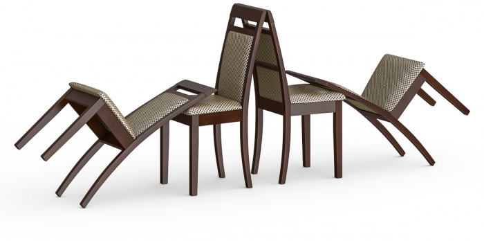 Четыре стула Мебель--24 Гольф-12 разборных, орех