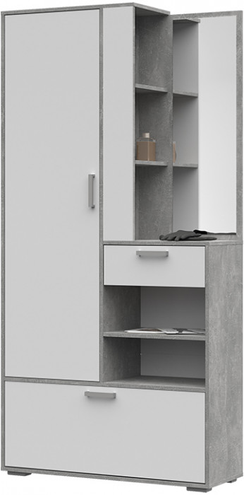 Денвер прихожая (1000х1950х354) ателье светлое/белый