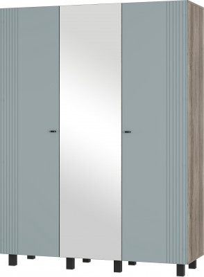 Шкаф 3-х створчатый "Олива" ШК-08 Дуб каньон/МФ11 Шарли бриз