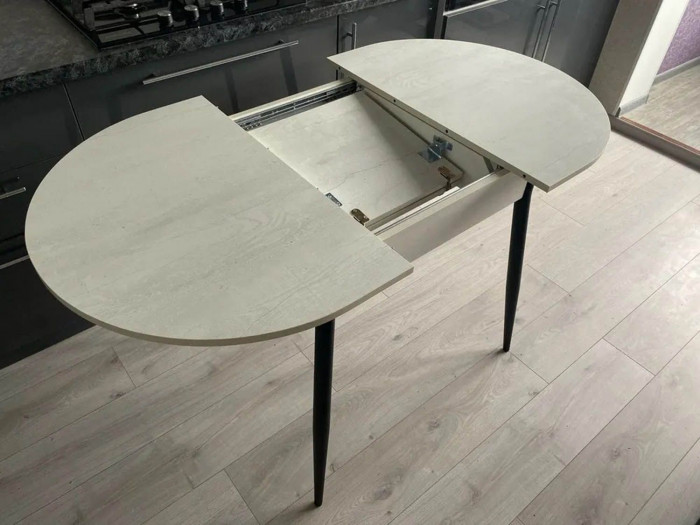 Обеденная группа Стиль-1 / Стул Х 4 шт. / Бетон белый/черный / бид 01