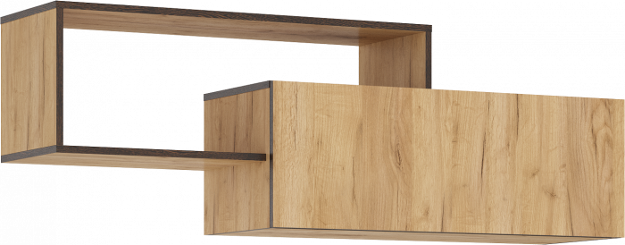 Норд Полка 2-х ярусная (Дуб Крафт, Дуб Крафт)