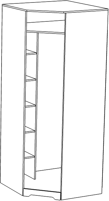 Шкаф для одежды угловой 