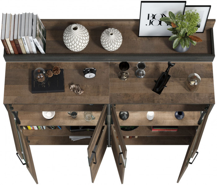 Трувор Гостиная 002, дуб гранж песочный/интра