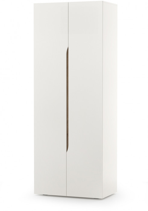 Муссон 13.198 Шкаф двухстворчатый + 13.349 Стеллаж + 13.97 Комод, белый/дуб эндгрейн элегантный