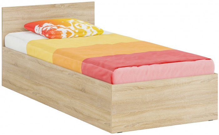 Кровать 0900 + Пенал Стандарт, дуб сонома