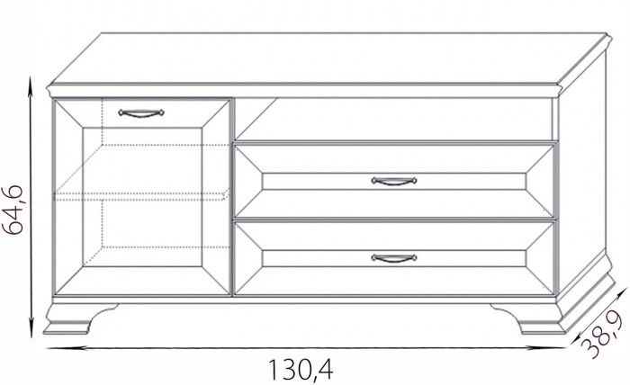 Тумба для аппаратуры 2 Сиена